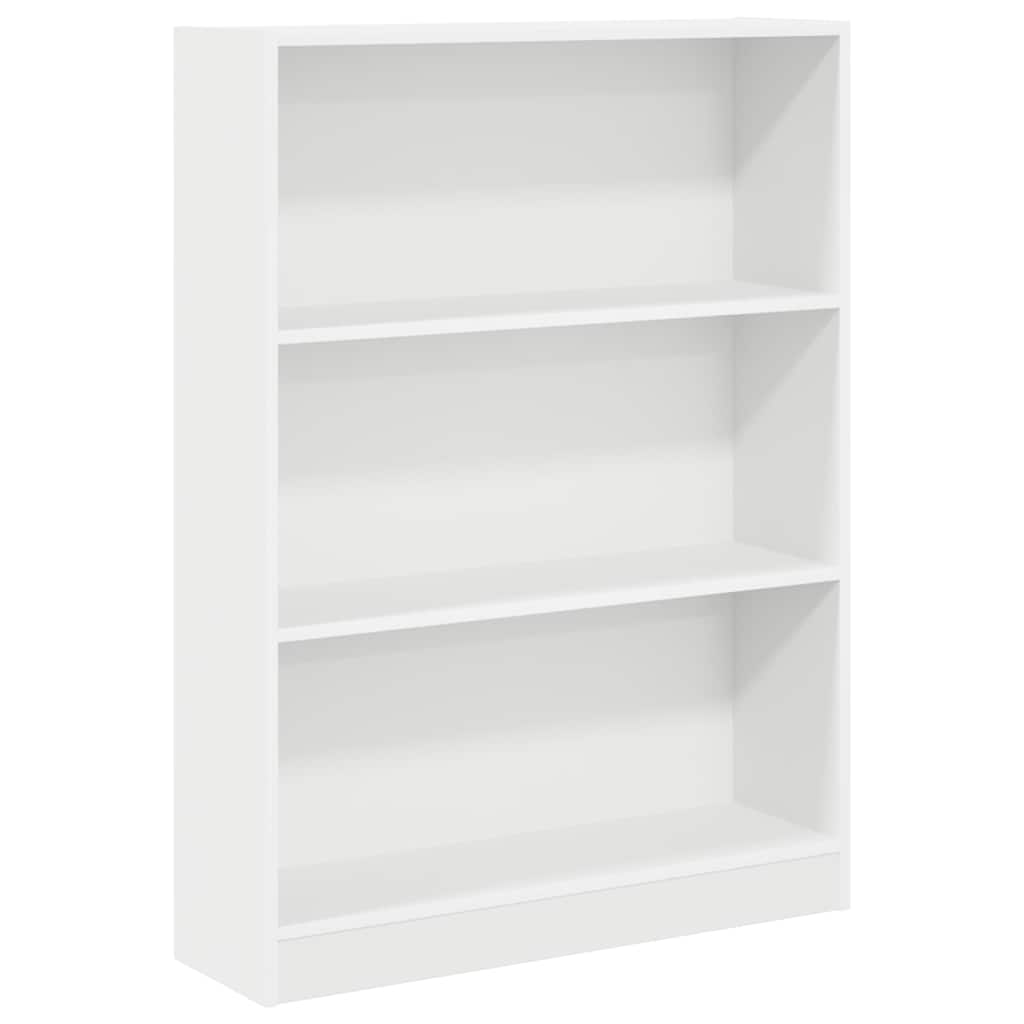 Bookcase White 80x24x109 cm Engineered Wood